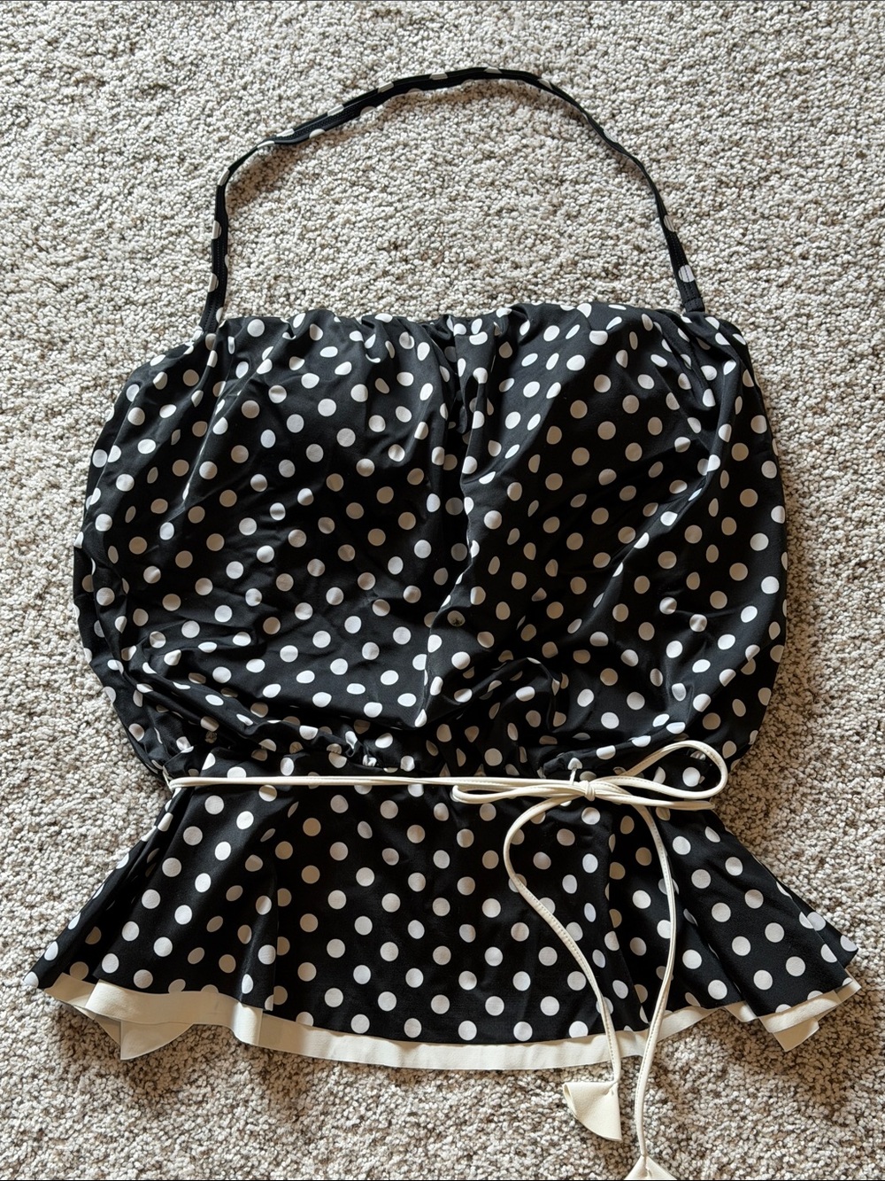 ECO SWIM by Aqua Green - Black and White Polka Dot Swim Top